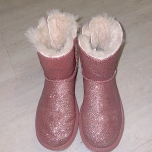 Women’s pink UGG boots.